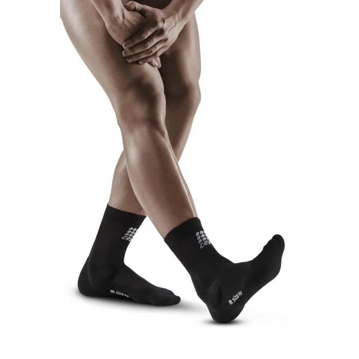 CEP Men's Ortho Ankle Support Short Socks - Black ( WO5856 )