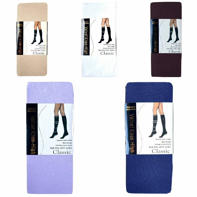 Classic Velvet Knee High Stockings