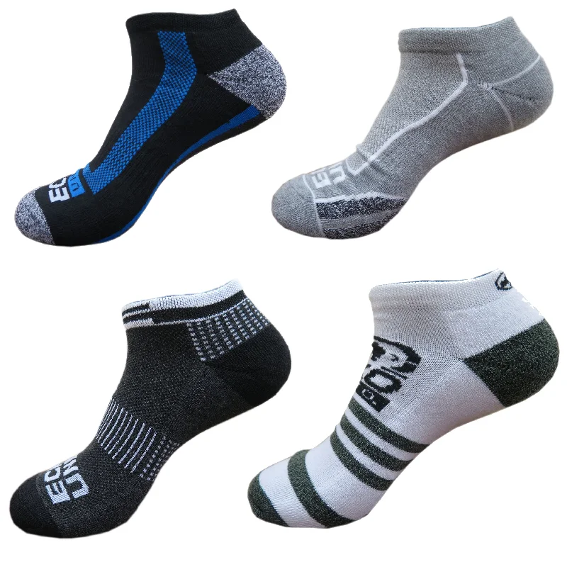 ECKO UNLTD Mens 6-Pack Performance Comfort No Show Arch Compression Cushion Athletic Socks