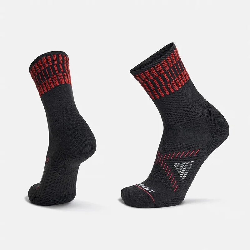 Le Bent Treads Bike Sock | Light | 3/4 Crew Length | Black