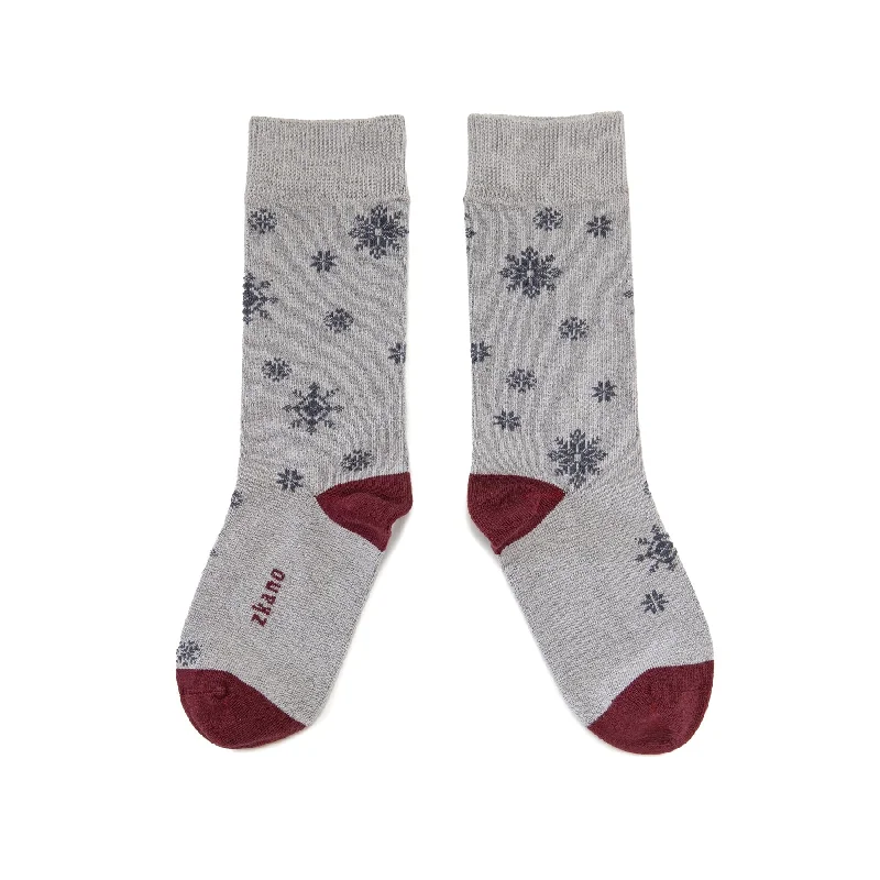 Let it Snow - Organic Cotton Crew Socks - Heather