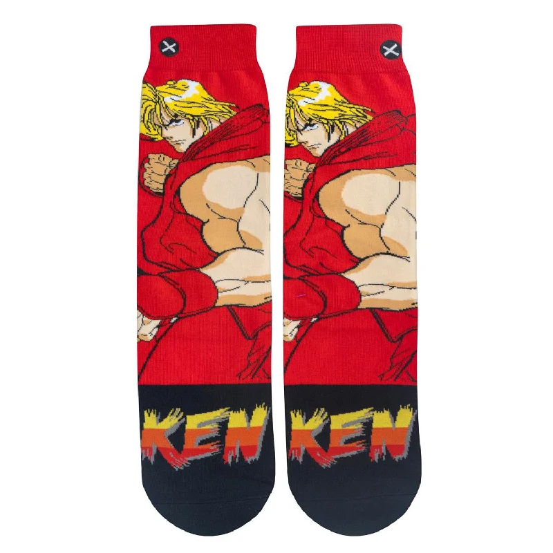 Odd Sox Men's Crew Socks - Ken (Street Fighter II)