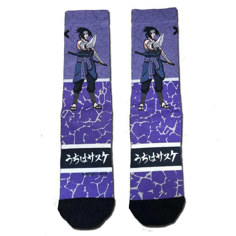 Odd Sox Men's Crew Socks - Sasuke Kanji (Naruto Shippuden)