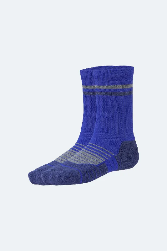 Oil And Gaz Sporty Unisex Hiking Sock Royal Blue/White