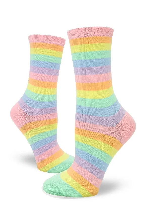 Pastel Rainbow Stripe | Women's Crew