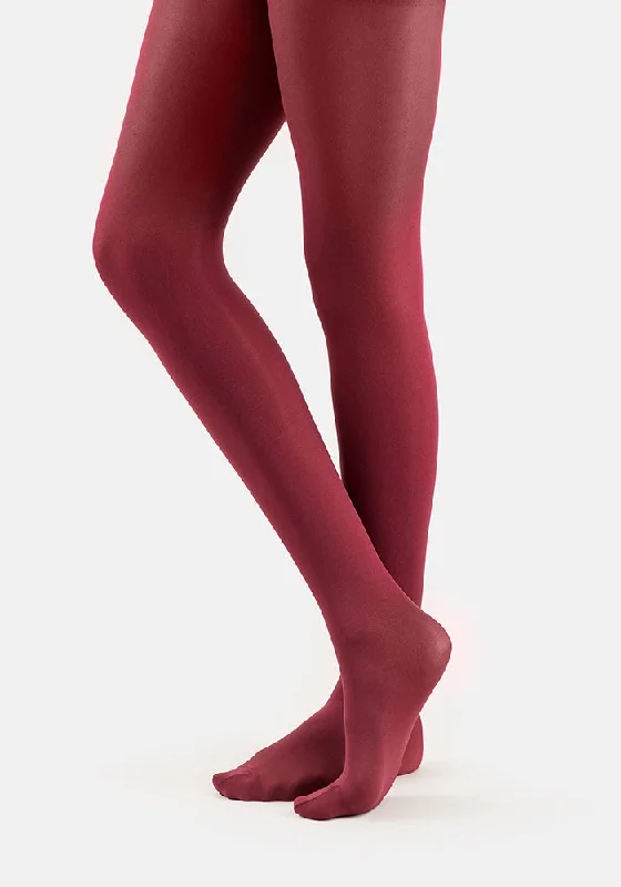 Premium 50 Denier Tights Burgundy