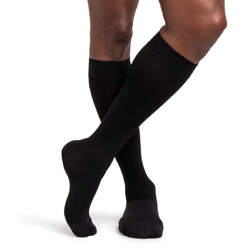 Sigvaris Dynaven 922 Men's Ribbed Closed Toe Knee Highs w/Grip Top - 20-30 mmHg