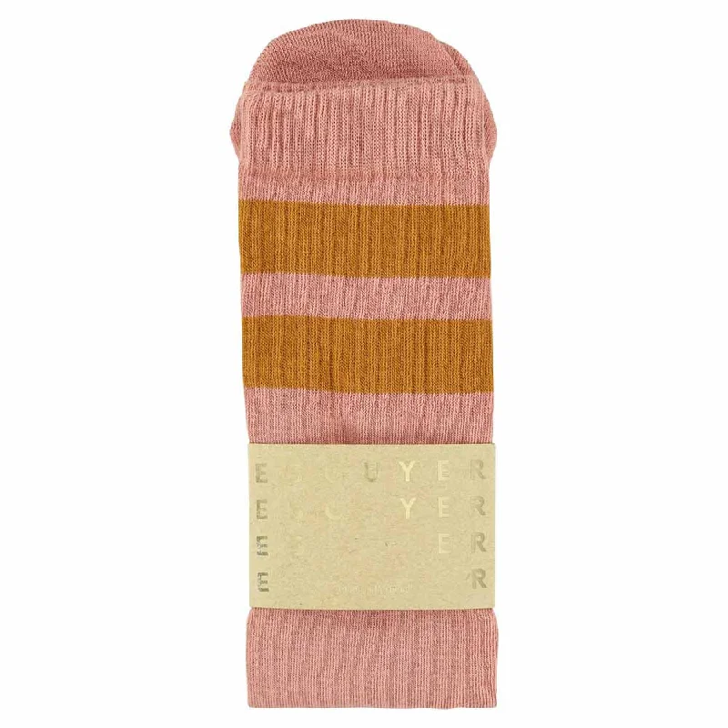 Unisex Tube Socks - Pink / Pumpkin