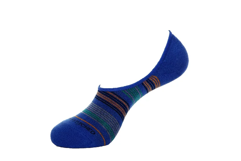 Needle Stripe-No Show Sock