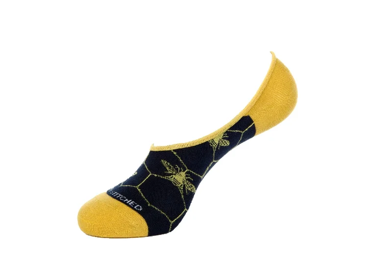 Honey Bee- no show Sock