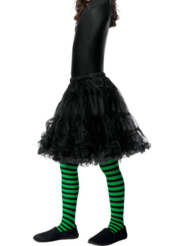 Wicked Witch Tights, Child, Green & Black